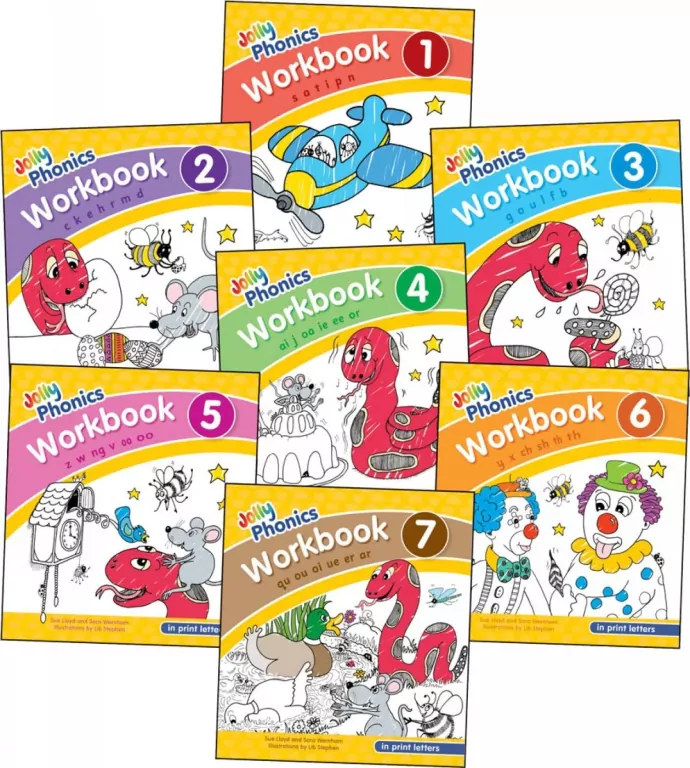 Jolly Phonics Workbooks 1-7 : In Print Letters - tantis.pl