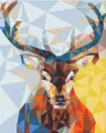 Malowanie po numerach BRUSHME 40x50 cm Jeleń w kalejdoskopie - tantis.pl