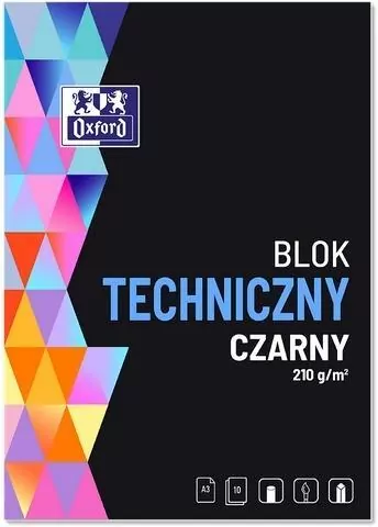 Blok do malowania A3/10K czarny  OXFORD - tantis.pl