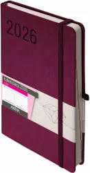 Kalendarz 2026 A5 Rubi bordowy DNS