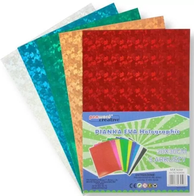 Pianka holographic 20x30cm 5szt - tantis.pl
