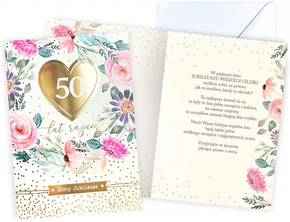 Karnet Rocznica ślubu 50 - tantis.pl