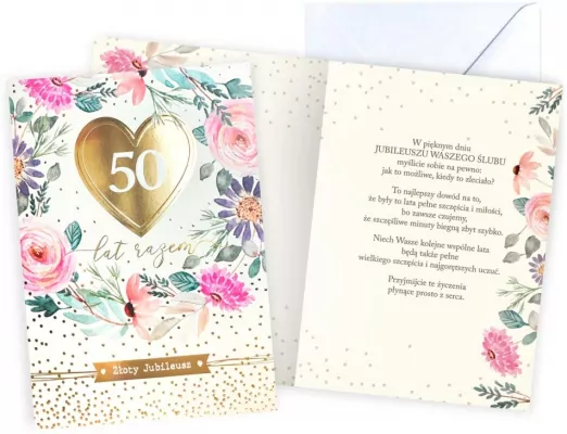 Karnet Rocznica ślubu 50