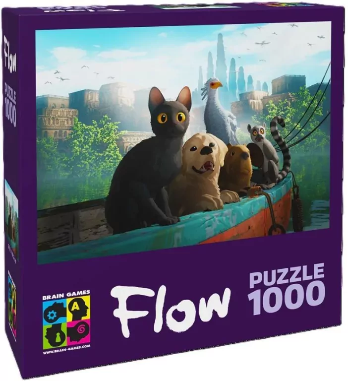 Puzzle 1000 Flow: Filmowi bohaterowie BRAIN GAMES - tantis.pl