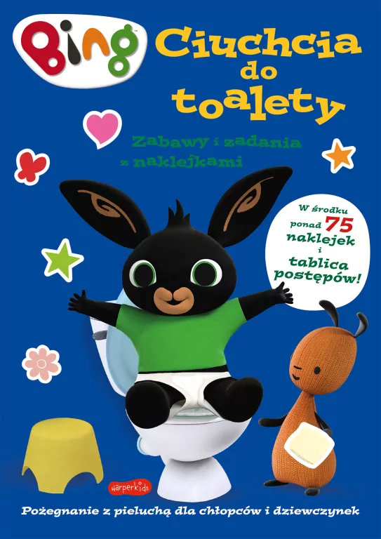 Ciuchcia do toalety. Zabawy i zadania z naklejkami. Bing - tantis.pl