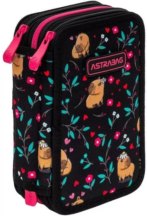 Piórnik potrójny z wyposaż. Jumbo Flowery Capy - tantis.pl