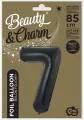 Balon foliowy B&C cyfra 7 matowa czarna 85cm - tantis.pl
