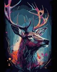 Malowanie po numerach czarne płótno - Kolorowy...