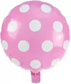 Balon foliowy kropki jasnoróżowy - tantis.pl
