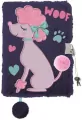 Pamiętnik A5/96K z kłódką 3D Lady poodle - tantis.pl