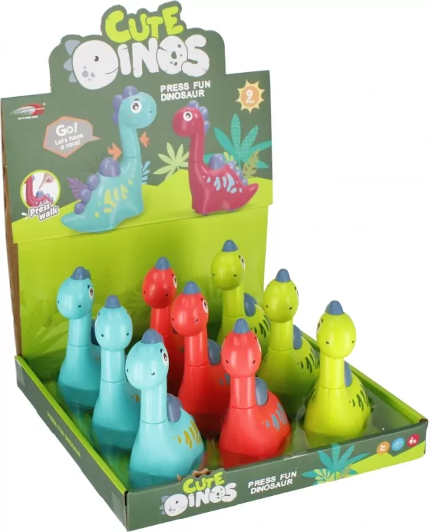 Dinozaur naciśnij i jedź 15cm, mix - tantis.pl