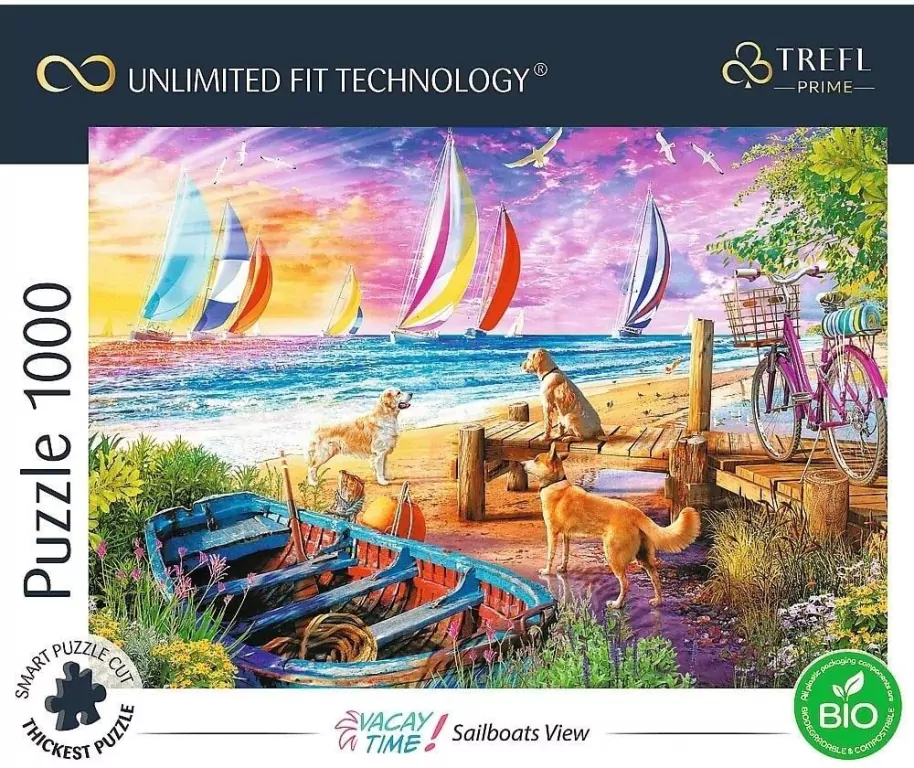 Puzzle 1000. Vacay Time: Sailboats View. 10697 - tantis.pl