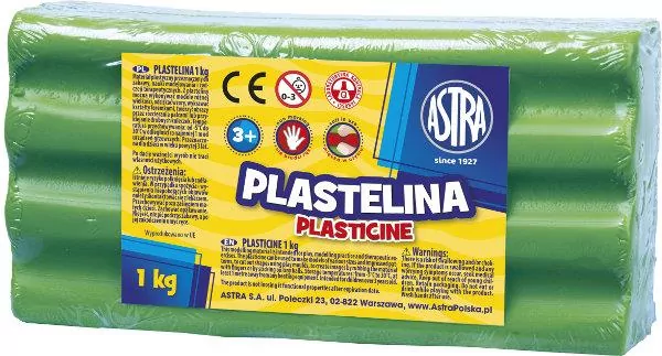 Astra. Plastelina 1kg, zielona jasna - tantis.pl