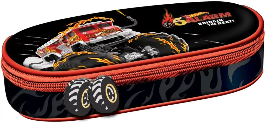Piórnik saszetka usztywniona z wewnętrzną klapką,  Hot Wheels - tantis.pl