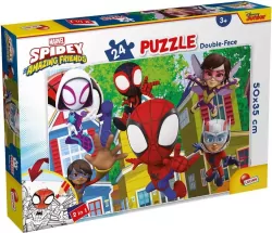 Lisciani. Puzzle dwustronne. Spidey It's a Team