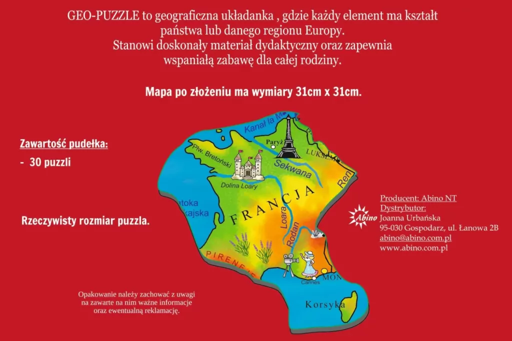 Geo puzzle - Europa ABINO - tantis.pl