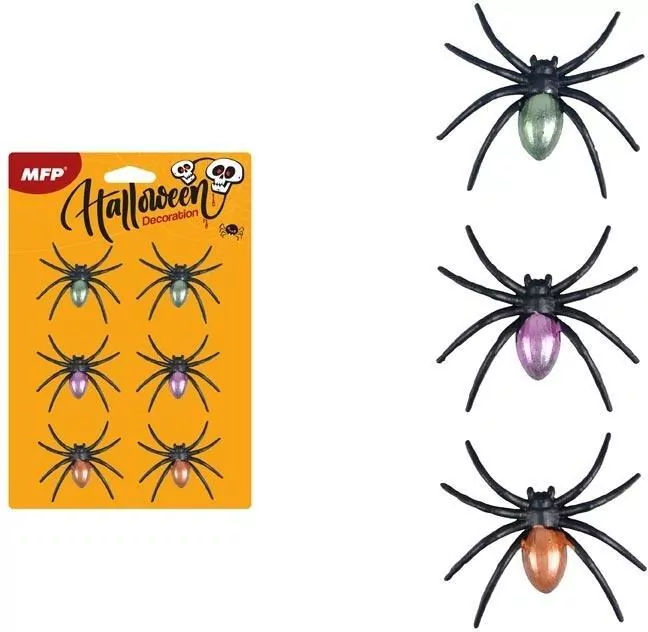 Pająk plastikowy metalizowany 6,5cm - tantis.pl