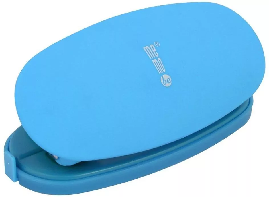 Dziurkacz Soft-Touch niebieski neon MemoBe - tantis.pl