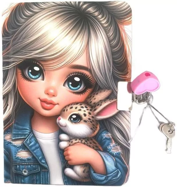 Pamiętnik z kłódką A6/64K gładki Dziewczynka z kr - tantis.pl