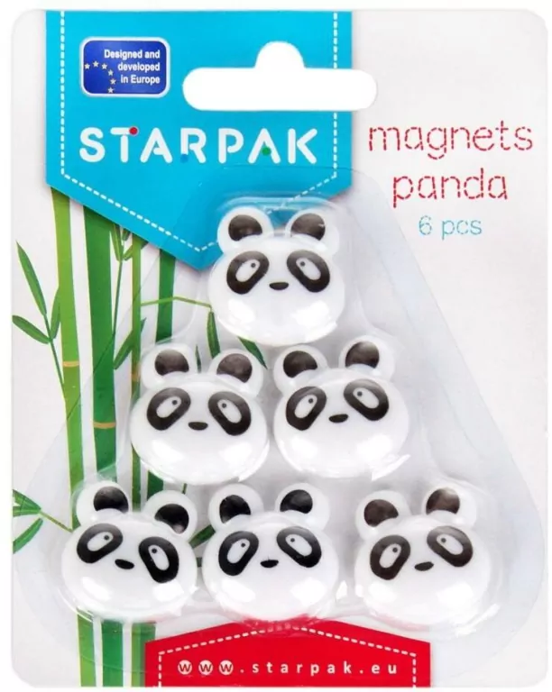 Magnesy panda 6 sztuk - tantis.pl