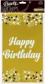 Obrus foliowy B&C Happy Birthday złoty 137x183cm - tantis.pl