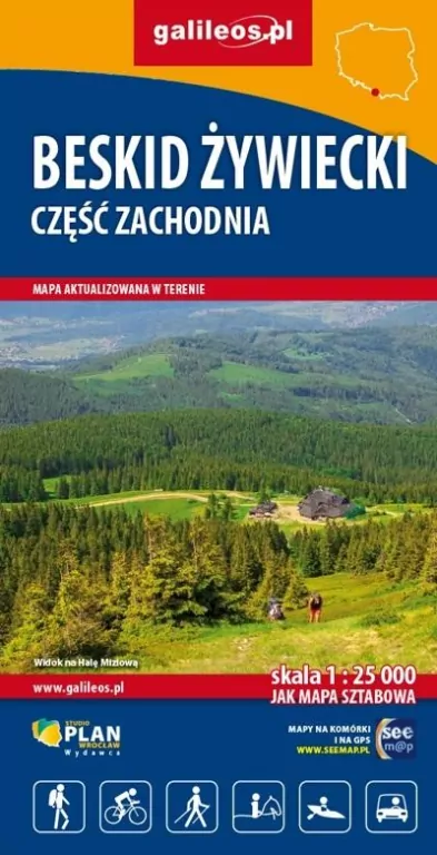 Beskid Żywiecki, cz. zach. Mapa turyst. 1:25 000 - tantis.pl