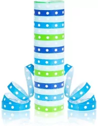 Serpentyna Groszki i paski niebiesko-zielone 4m