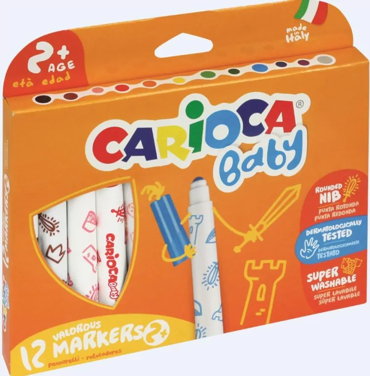 Flamastry Maxi Baby 12 kolorów - tantis.pl