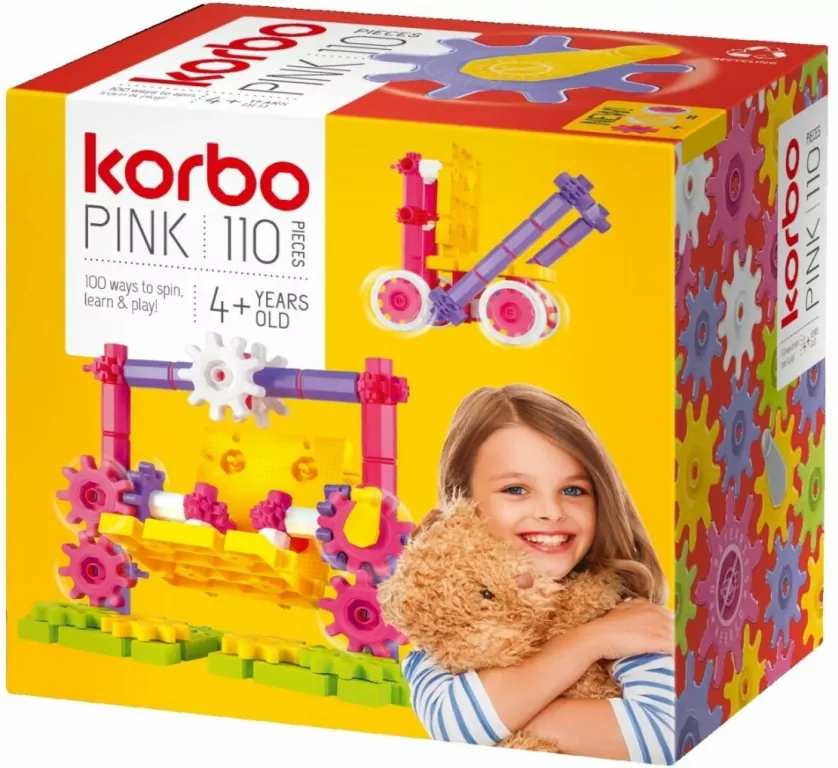 Klocki Korbo Pink 110 elementów - tantis.pl