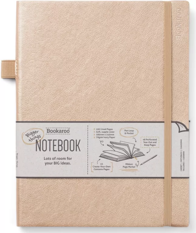 Notatnik. Bookaroo. Journal duży. Złoty - tantis.pl