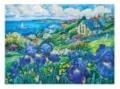Mozaika diamentowa 5D - Pejzaż z irysami 40x30cm - tantis.pl