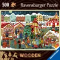 Puzzle drewniane 500 Jarmark świąteczny - tantis.pl