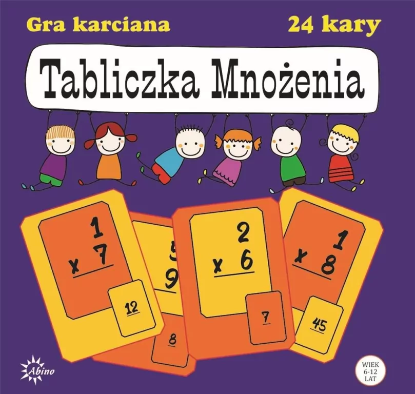 Tabliczka mnożenia. Gra karciana. Abino - tantis.pl