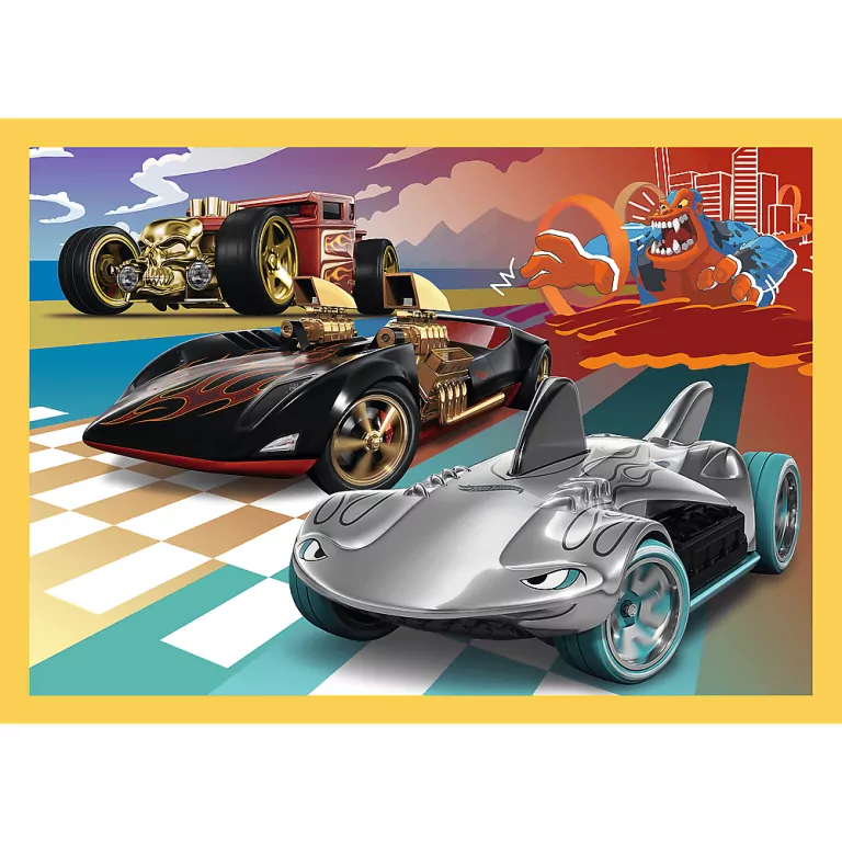 Pojazdy Hot Wheels. Puzzle 4w1. 34627 - tantis.pl