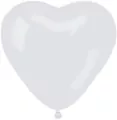Balony Gemar pastelowe serca białe 15cm - tantis.pl