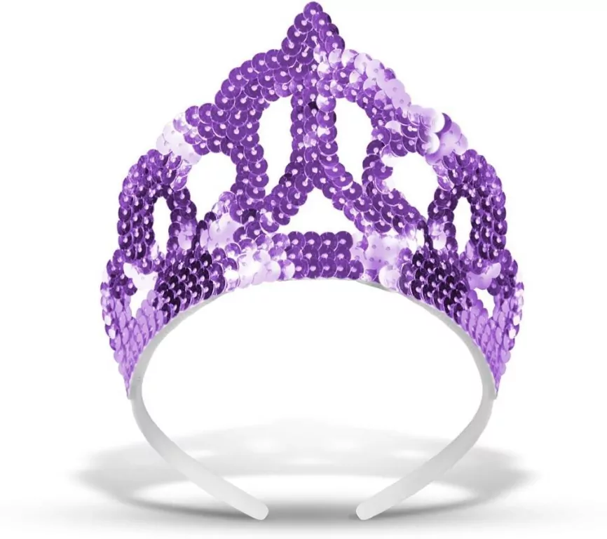 Tiara z cekinami fioletowa - tantis.pl