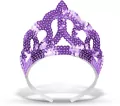 Tiara z cekinami fioletowa - tantis.pl