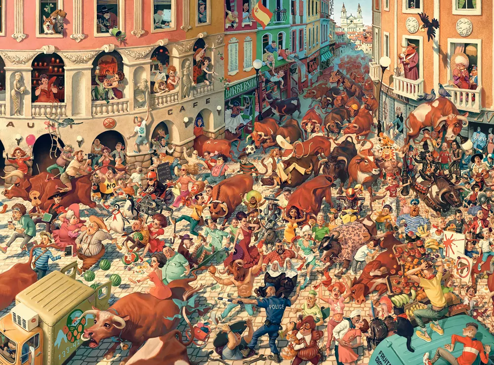 Puzzle 3000 Bull Run in Pampeluna - tantis.pl