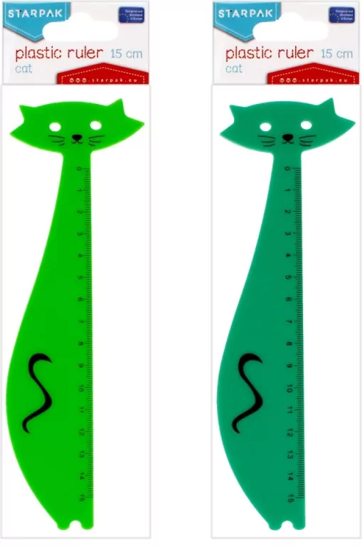 Linijka plastikowa 15cm Kot - tantis.pl