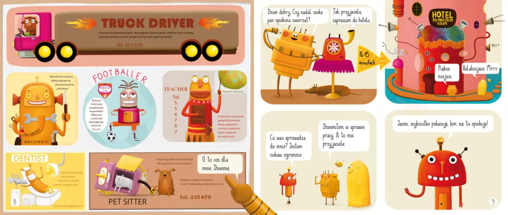 Zwierzęta domowe i zawody. Pops i Boti uczą angielskiego - tantis.pl