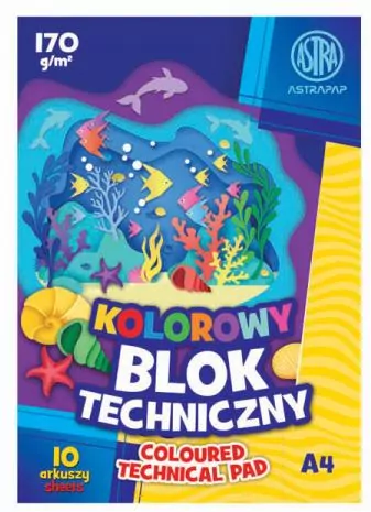 Blok techniczny kolorowy A4/10K - tantis.pl