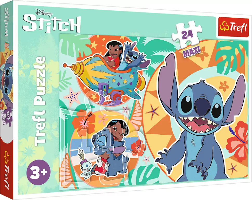 Puzzle 24 Maxi Wesoły dzień Lilo&Stitch TREFL - tantis.pl