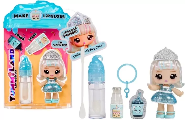 Yummiland Lipgloss Doll- Callie Birthday Cake - tantis.pl