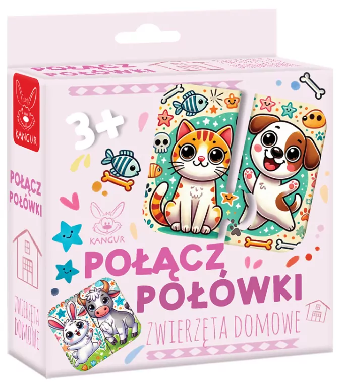 Połącz połówki Zwierzęta domowe 3+ - tantis.pl
