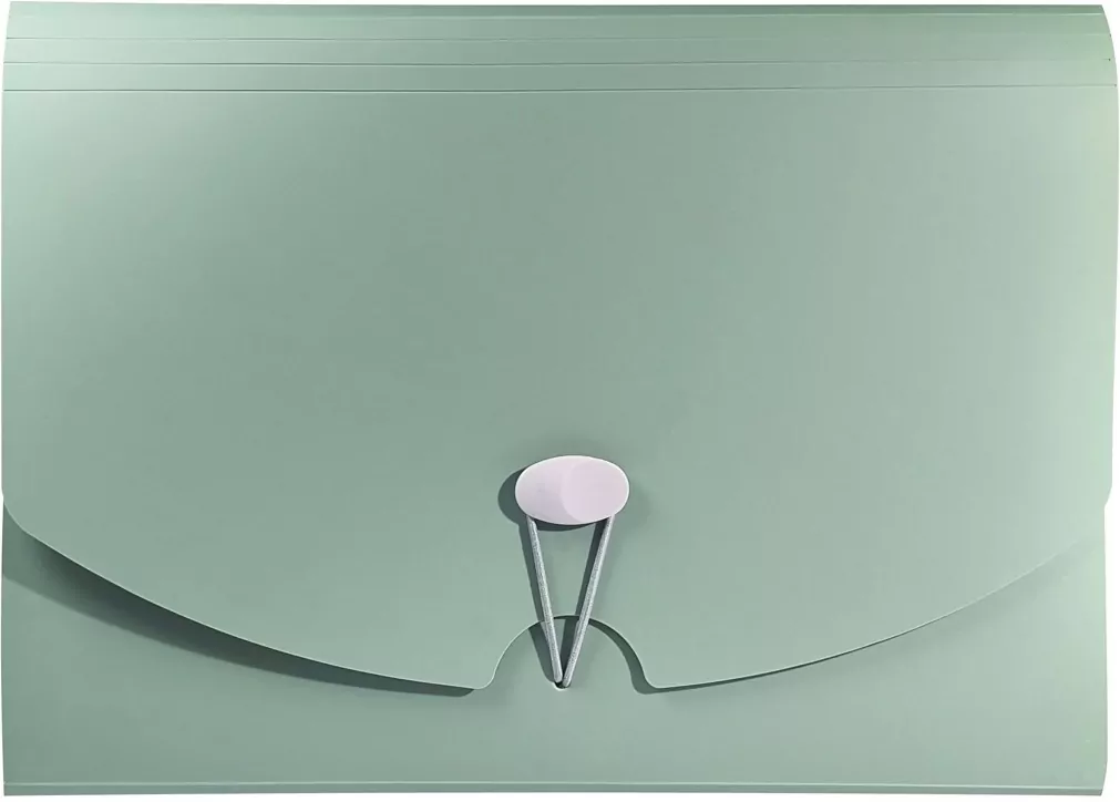 Teczka harmonijkowa A4 PP zieleń morandi - tantis.pl