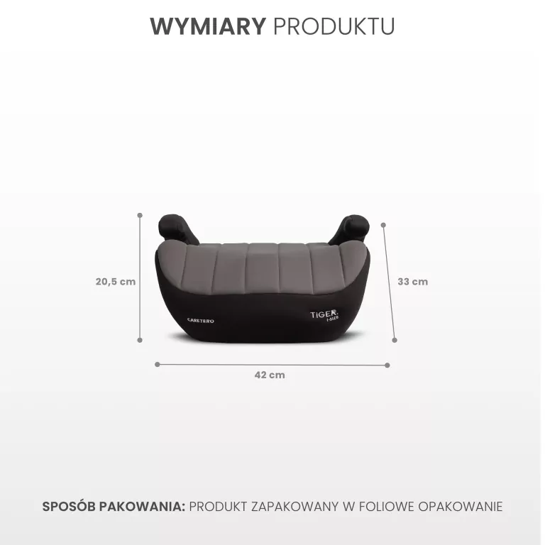 Caretero Fotelik Tiger czarny (125-150cm) - tantis.pl