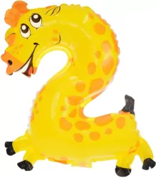 Balon foliowy cyferka 2 zwierzątko