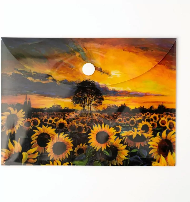 Paczka Teczka A6 kopertowa PP Słoneczniki 5 szt. - tantis.pl