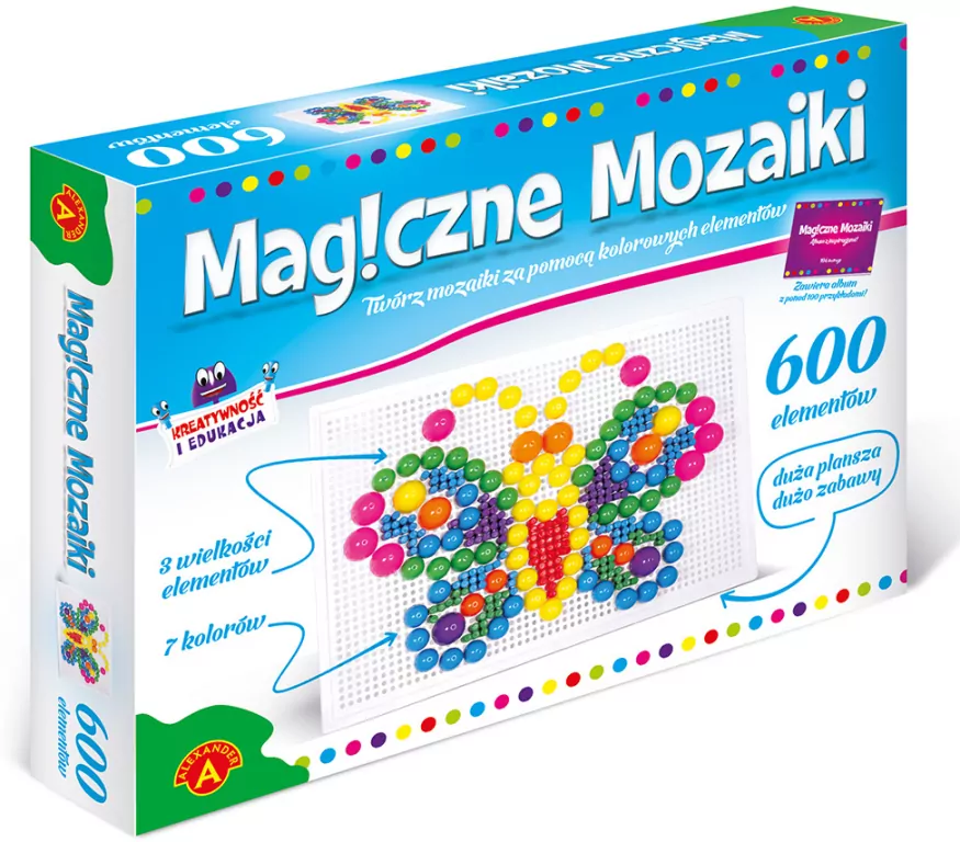 Magiczne mozaiki. Kreatywność i edukacja. 600 elementów - tantis.pl