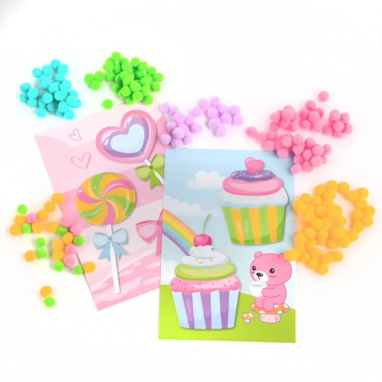 Wyklejanki pomponiaste Sweet - tantis.pl